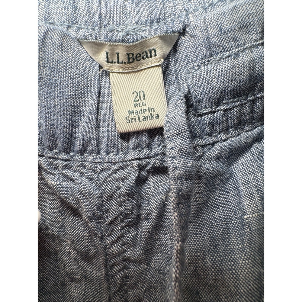 L.L.Bean Women's Blue Capri Pants Drawstring Elastic Waist Plus 20 - Picture 3 of 3